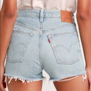 Levi’s 501 light wash denim shorts